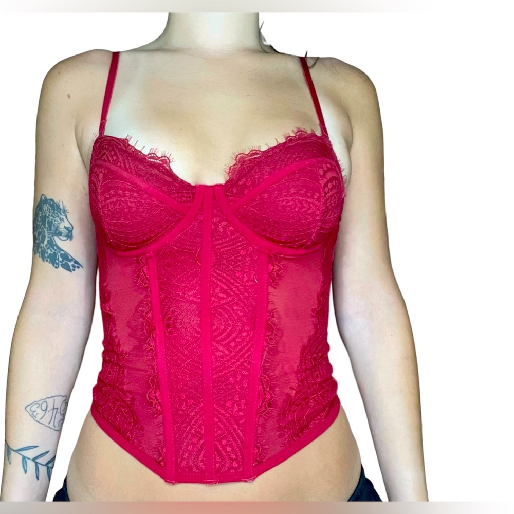 Garage Chrishell Lace Mesh Bustier